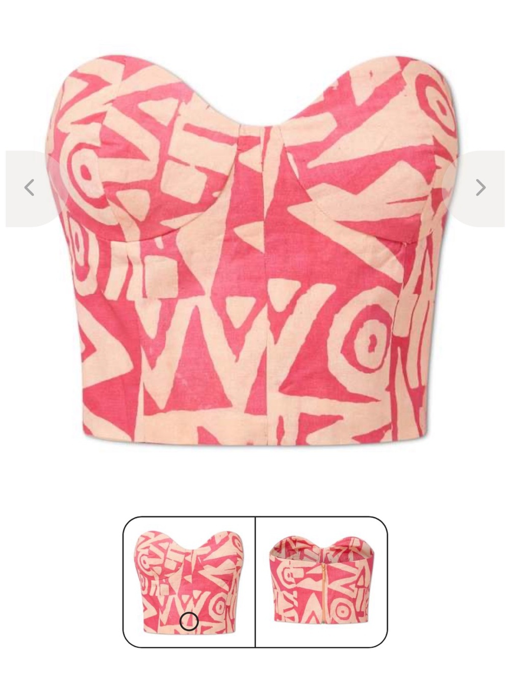 Studio 189 - Cotton Print Bustier - size Medium - brand new with tags